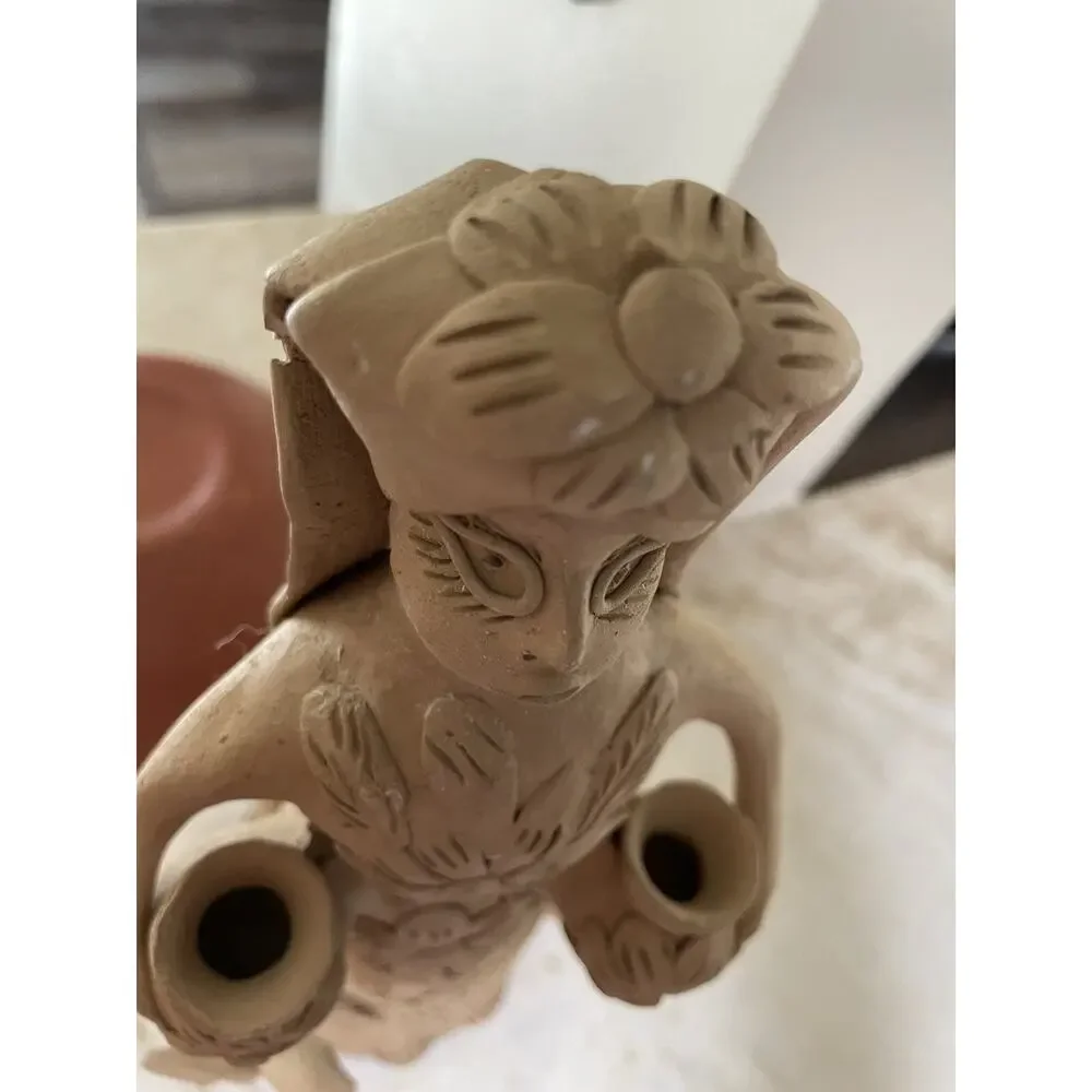 Theodora Blanco Style Oaxaca Clay Figurine Of Frida.
